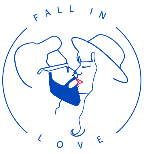 logo festival fall in love bleu